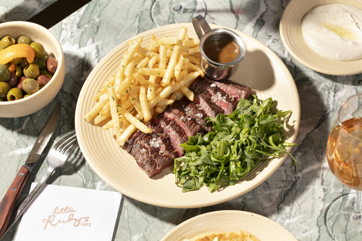 Steak frites at Little Ruby's. | Photo by Wish You Were Here Group