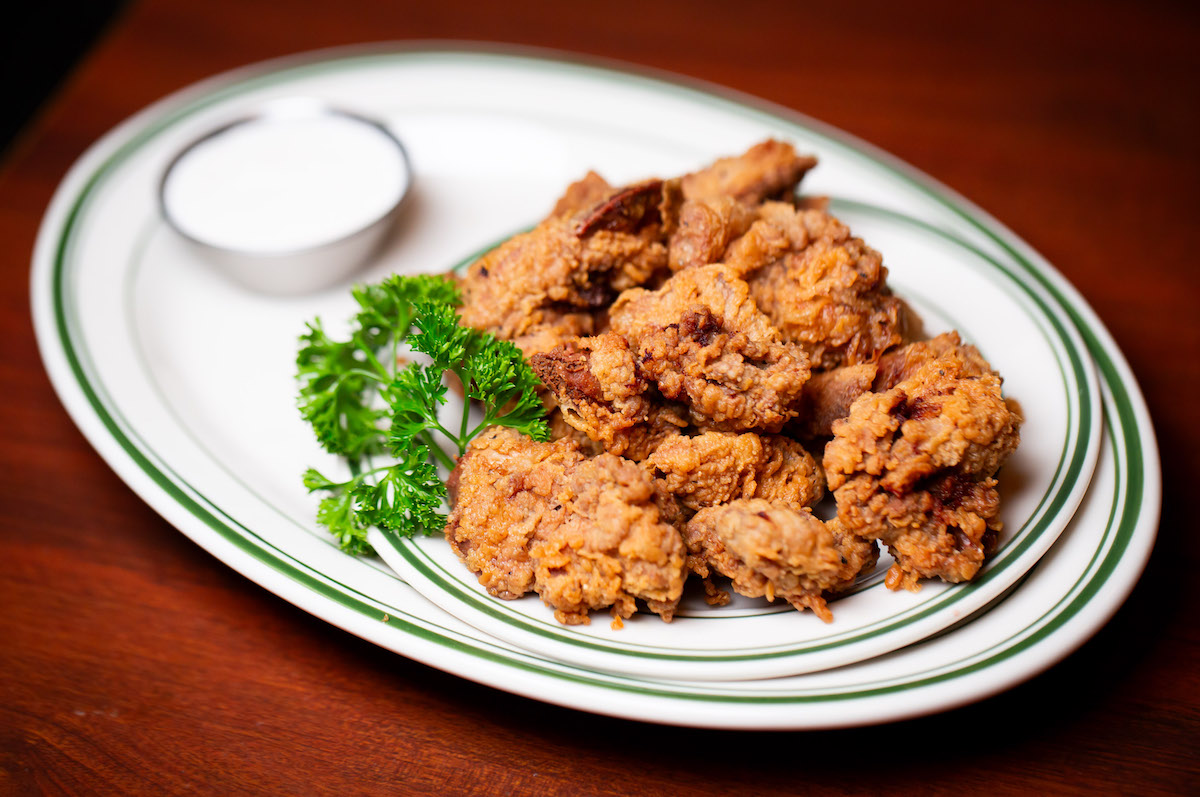 Fried chicken livers at the Colonnade. | Photo by the Colonnade
