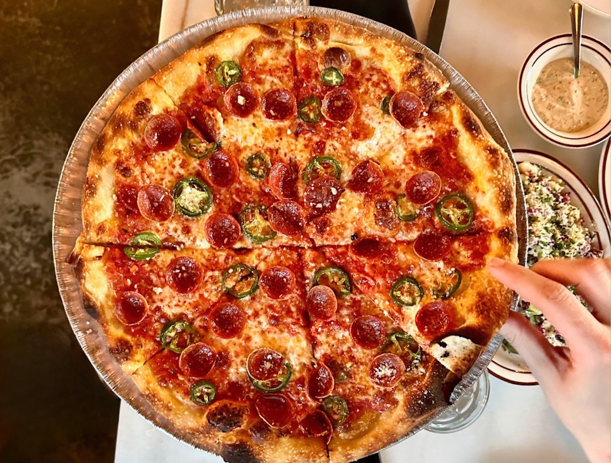 Tiny Champions - DiningOut Pepperoni and fresh jalapeno pizza at Tiny Champions. | Photo by Tiny Champions