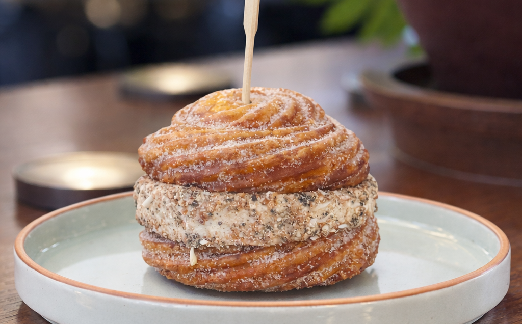 Inspired by Girl Scout cookies, try the churro ice cream sandwich at Ultreia. | Photo courtesy of Crafted Concepts