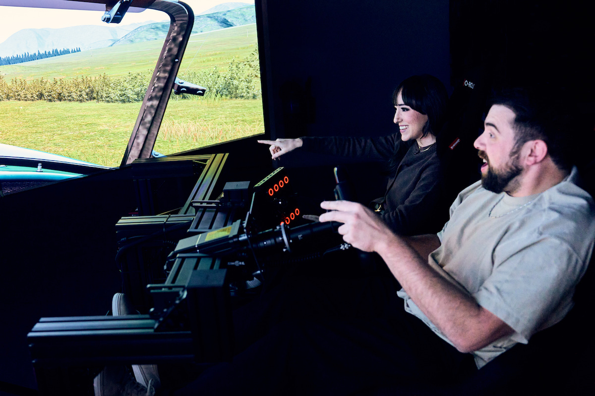 The two-seater simulator at Velocity - Sim Racing Lounge. | Photo by Velocity - Sim Racing Lounge