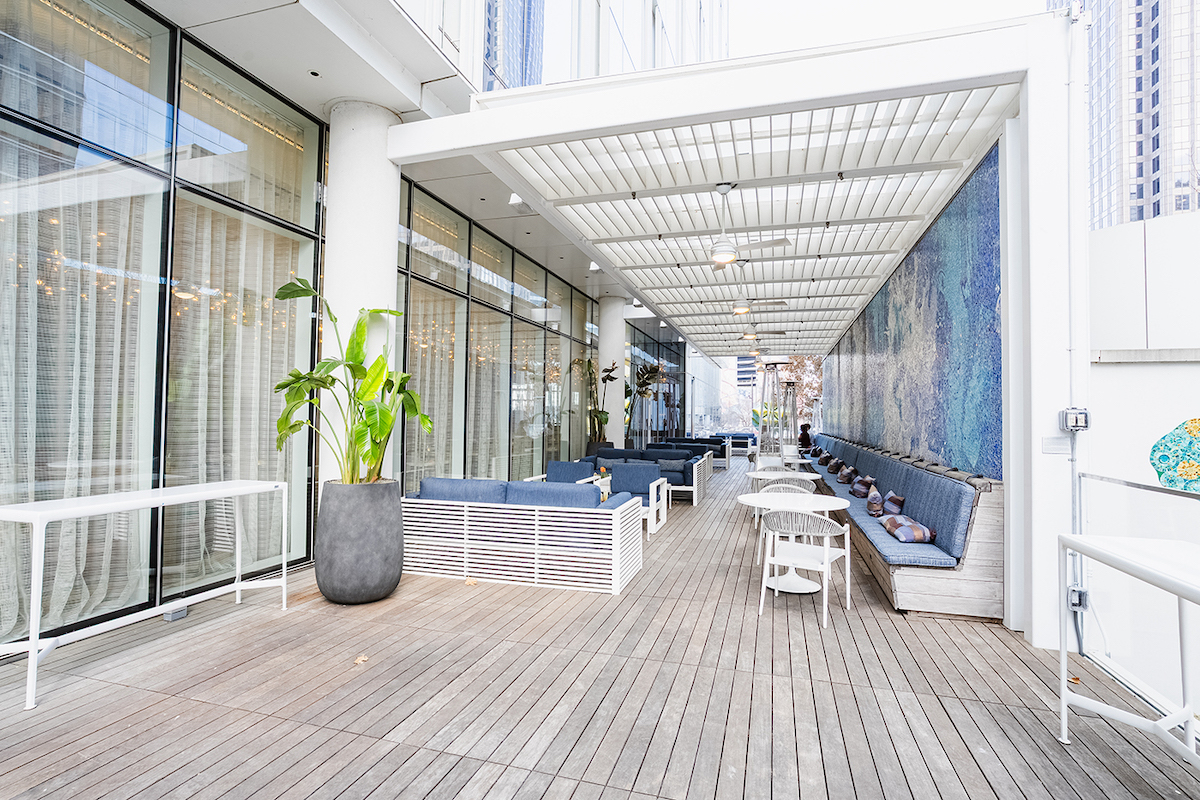 The patio at ASTRA Kitchen + Lounge. | Photo by ASTRA