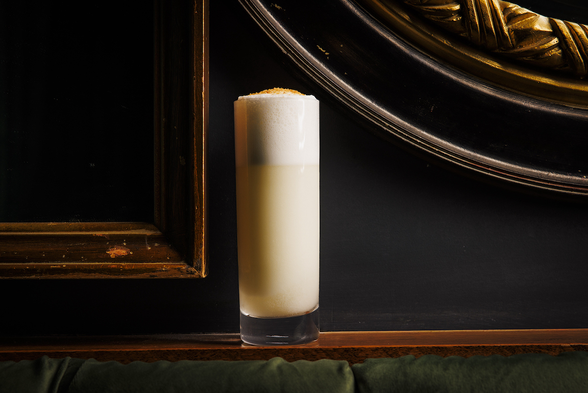 The pickle cheescake cocktail at Apothecary. | Photo by Samantha Marie