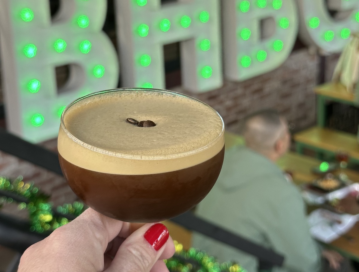 Espresso martini at Bayou Heights Bier Garten. | Photo by Emily Viteck