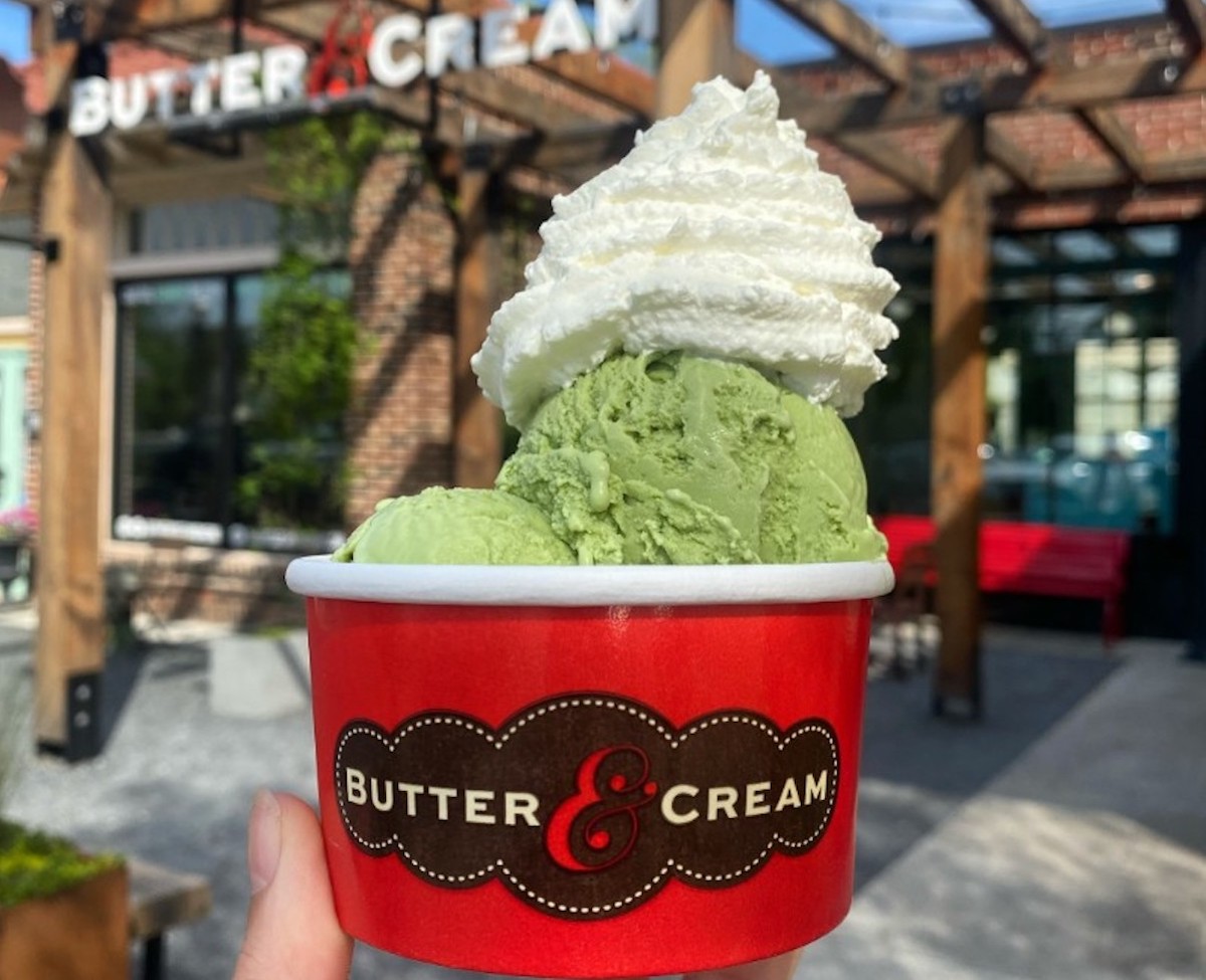 Butter Cream Matcha with Whipped Cream Cup photo by Butter Cream - DiningOut Matcha with whipped cream at Butter & Cream. | Photo by Butter & Cream