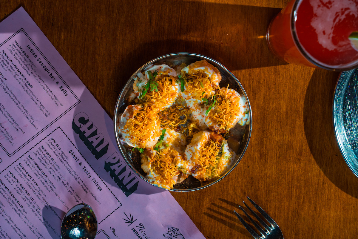 Sev potato dahi puri. | Photo by Abhish Desai
