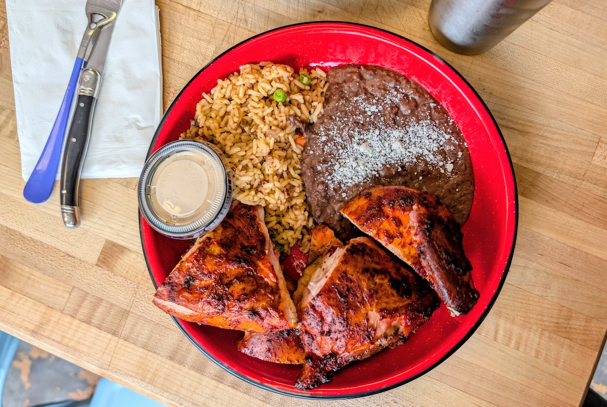 Rotisserie chicken like you've never had it at the newly-opened Chicken Riot. | Photo by Linnea Covington
