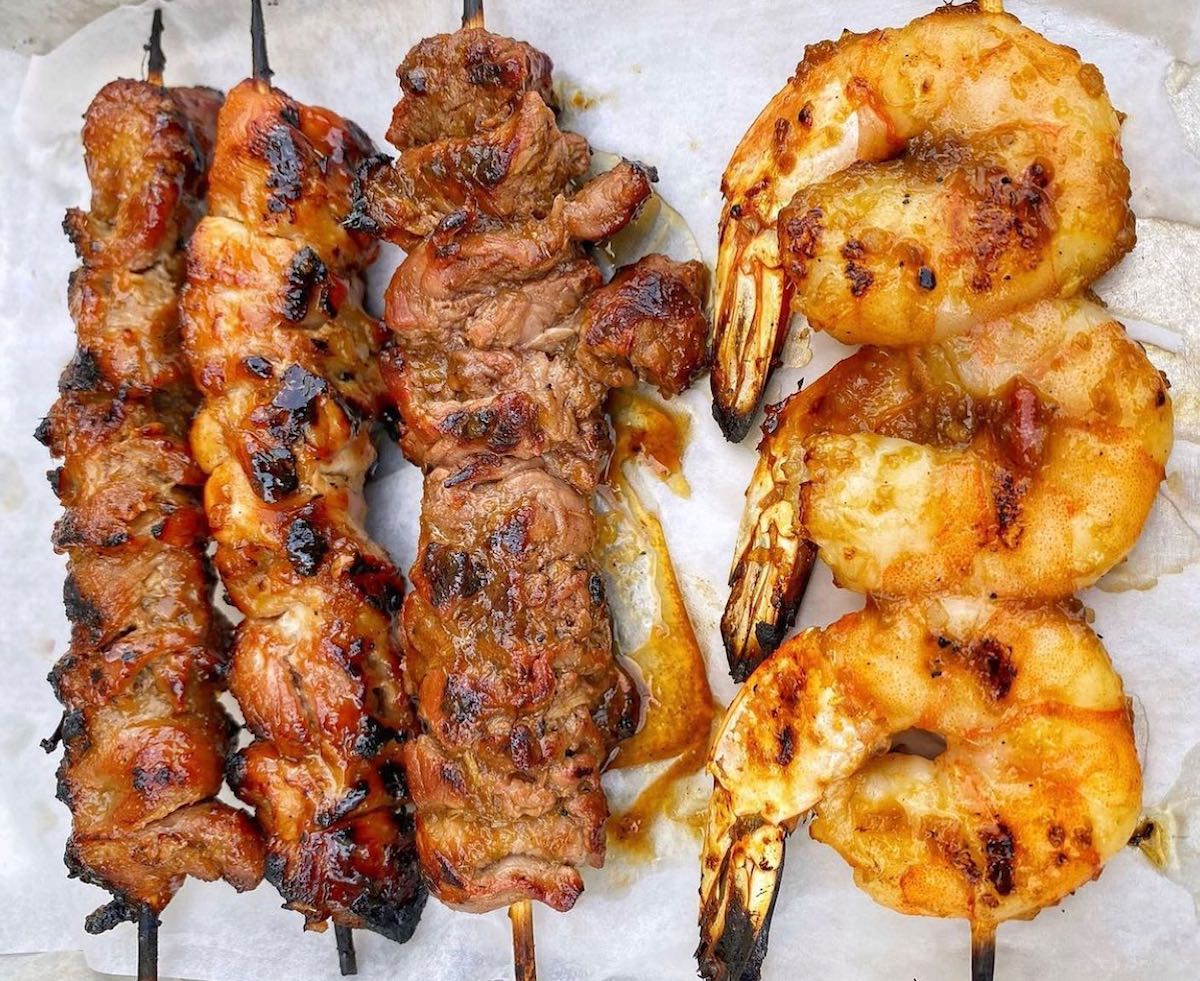 Grilled meat skewers at Corner 99 Viet Kitchen. | Photo by Corner 99 Viet Kitchen