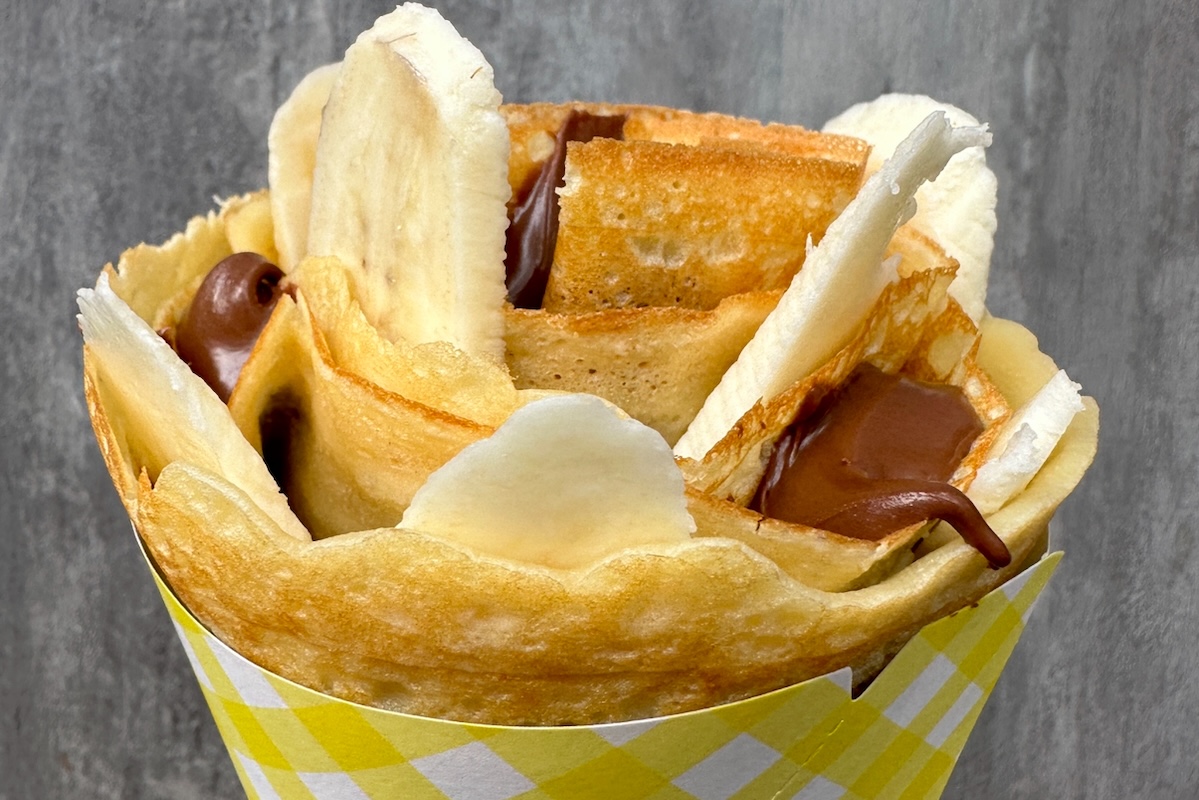 A sweet and simple gluten-free Nutella and banana crepe | Photo courtesy of Crepe Master