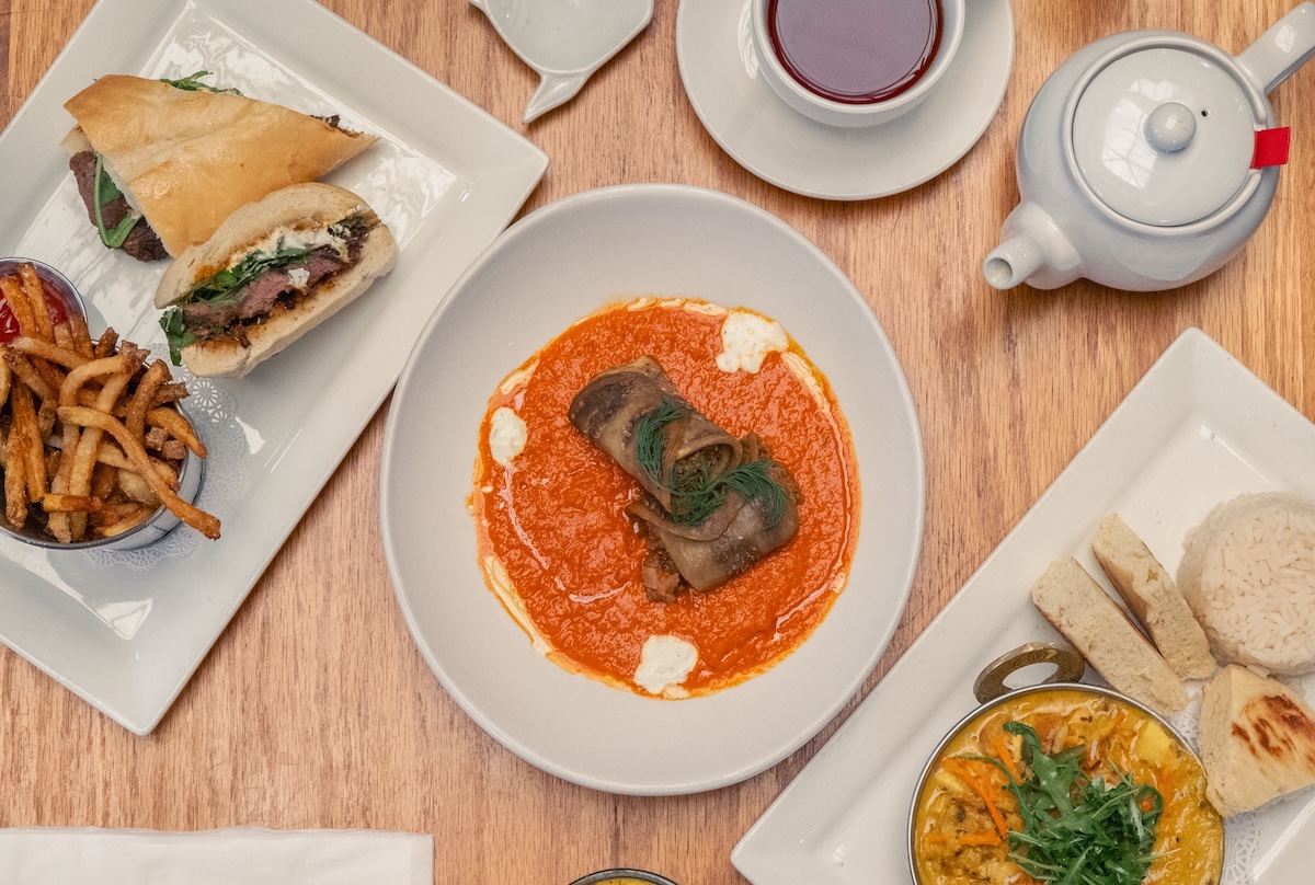 Sit down with tea, global fare, and a side of history. | Photo courtesy of Dushanbe Teahouse