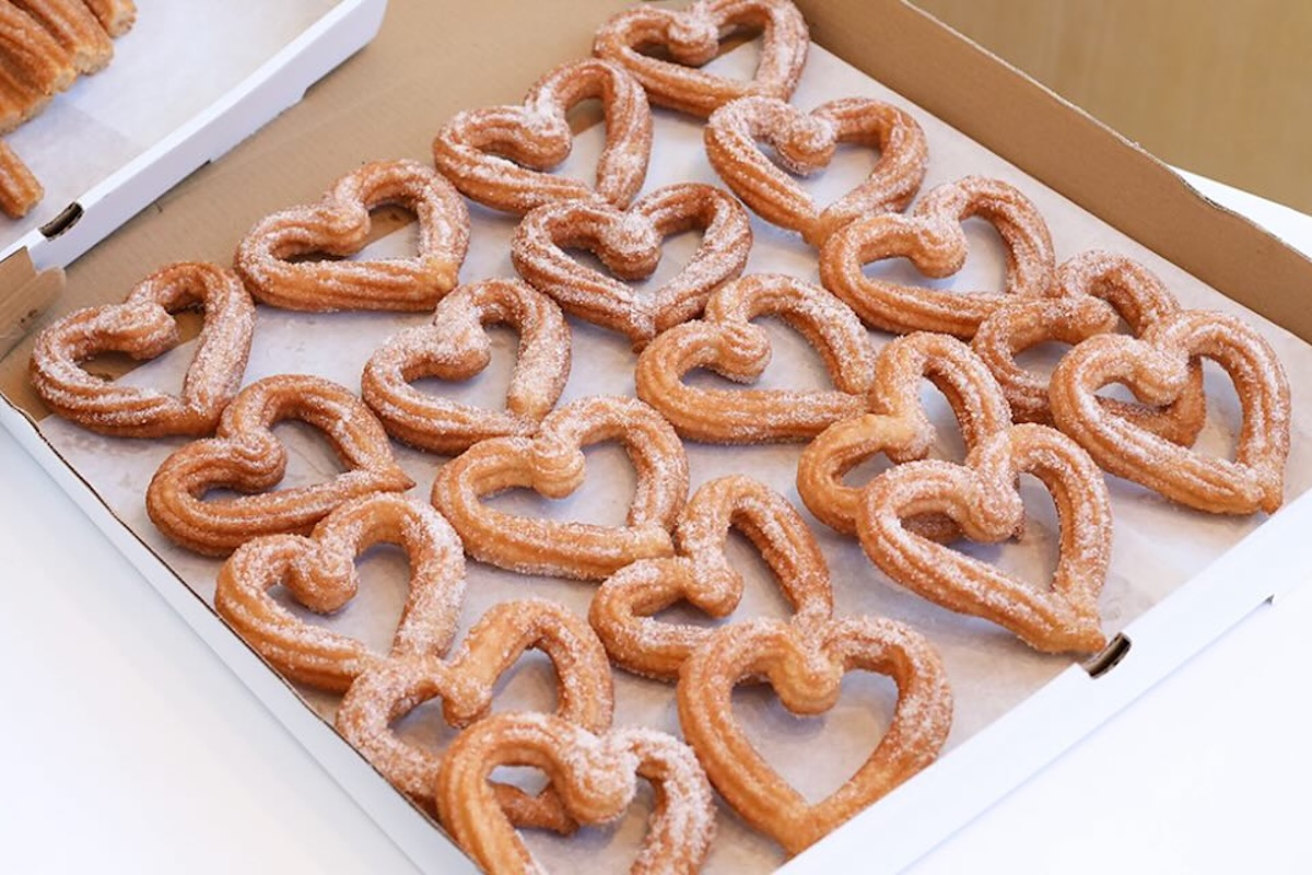 These heart-shaped gluten-free, vegan churros are perfectly crispy | Photo courtesy of El Churro nyc bakery