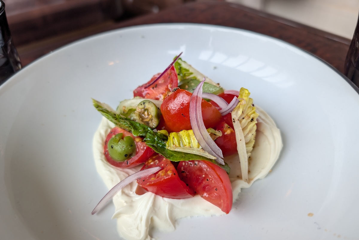 Tomatoes stared in the salad at FiNo in Denver. | Photo by Linnea Covington