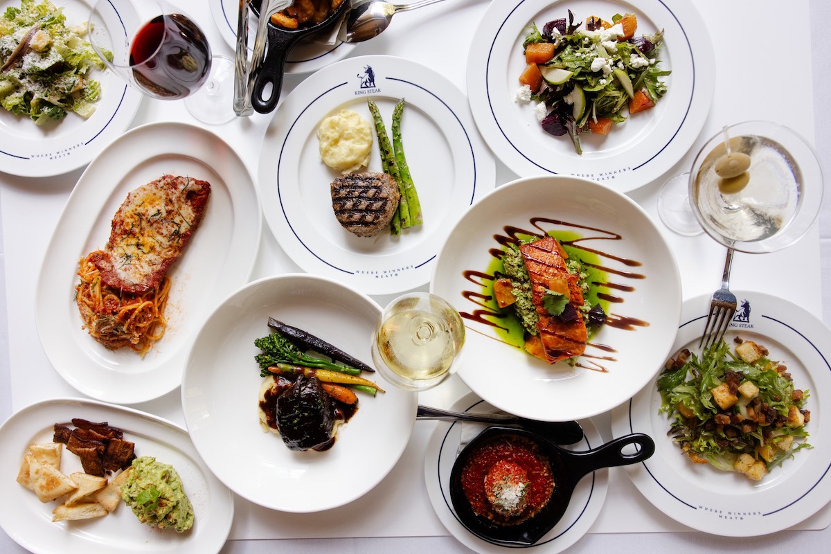 The large variety of offerings, including steak and seafood, at King Steak. | Photo by King Steak