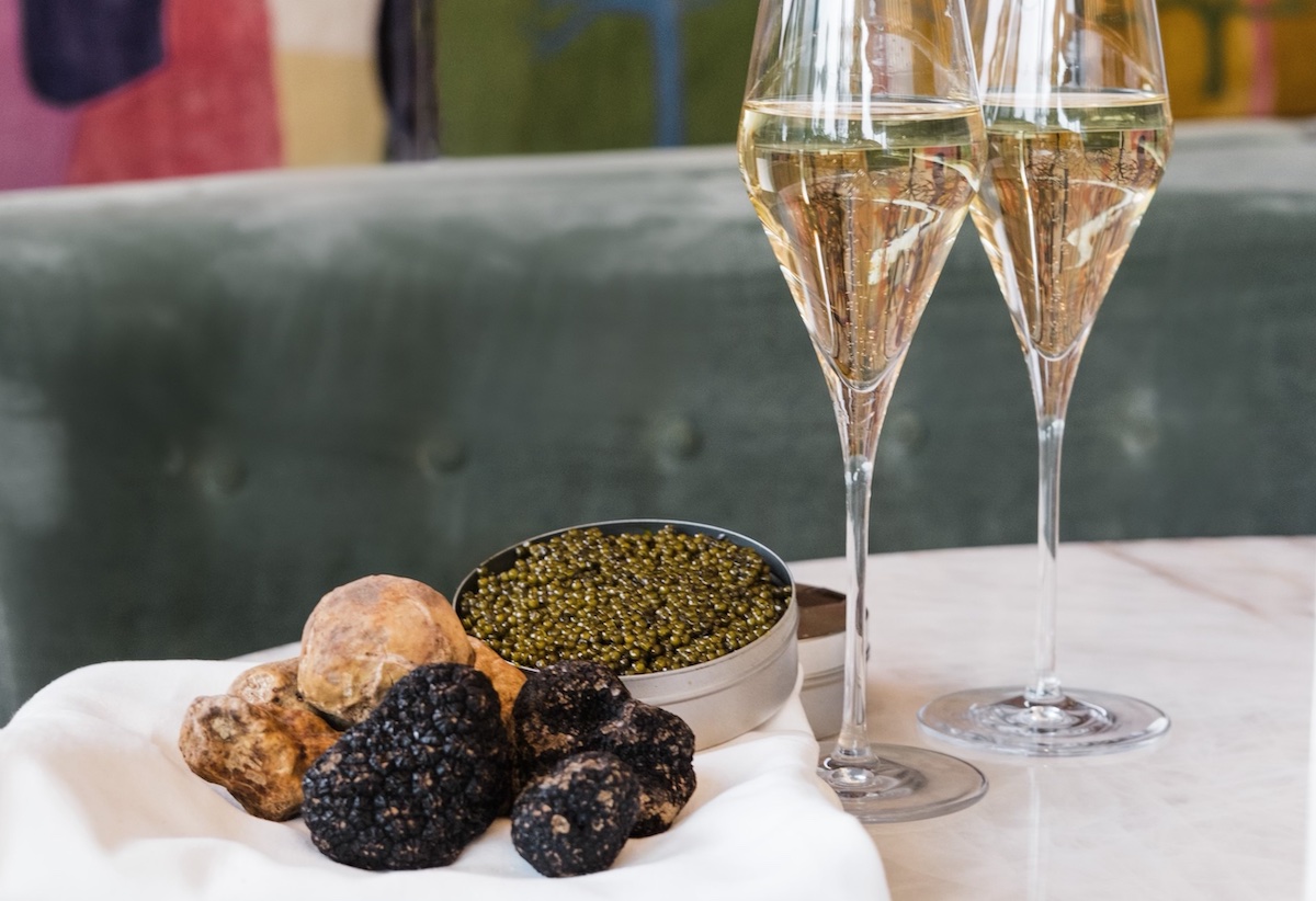 Truffles, caviar, and champagne at Le Jardinier. | Photo by Caroline Fontenot