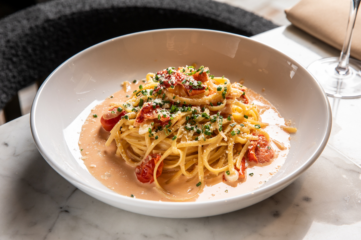 Lobster pasta with butter-poached claw meat at Atlantic Ocean. | Photo by Madelynne Grace