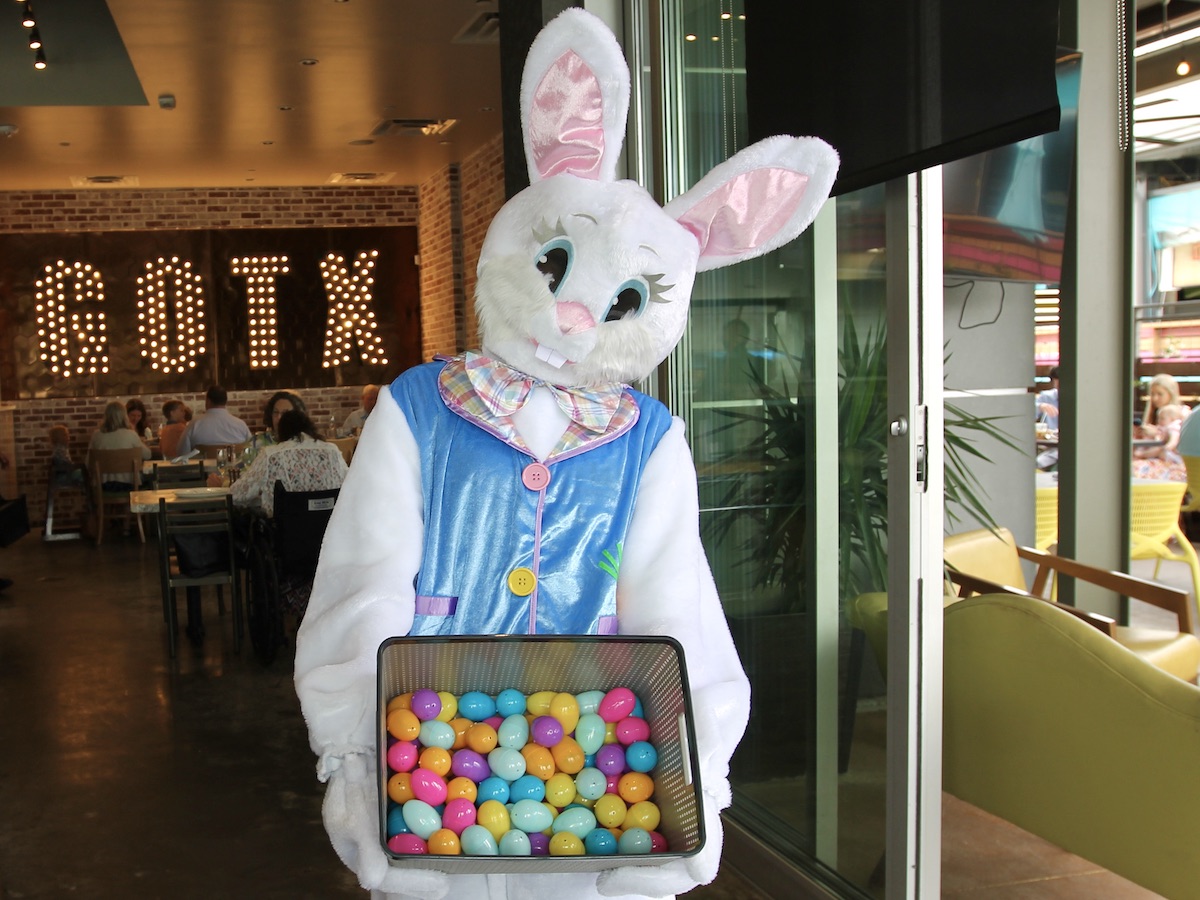The Easter bunny makes an appearance at Local Table in Garden Oaks. | Photo by Local Table
