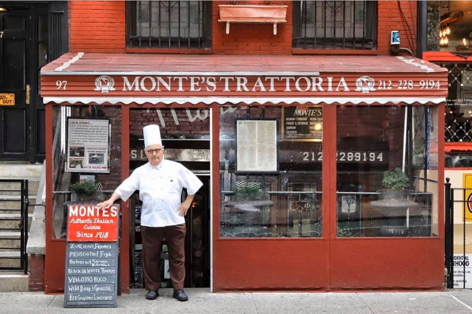 A historic photo of Monte’s Trattoria in NYC. | Photo courtesy of Monte’s Trattoria