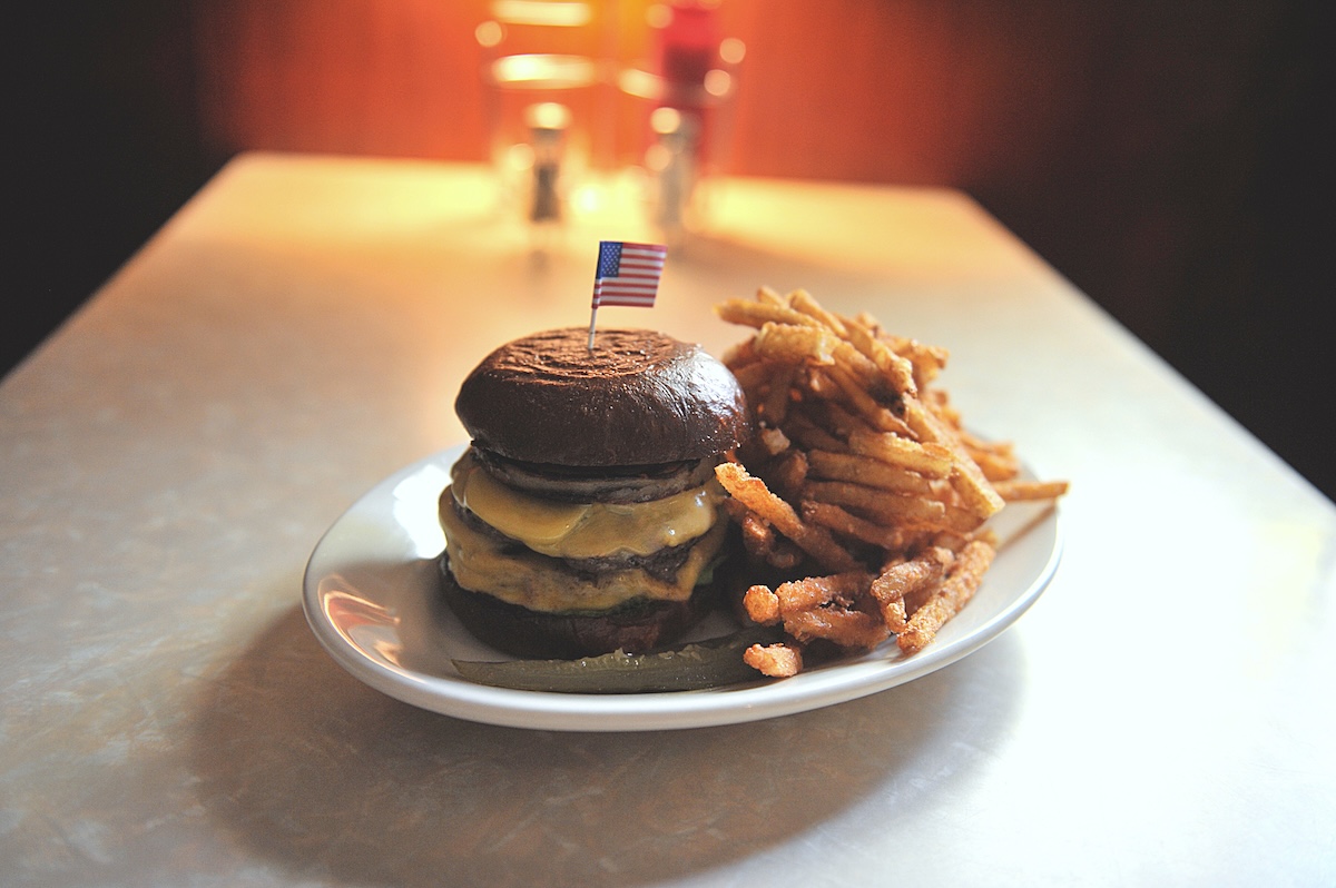 A classic burger and fries at Long Island Bar. | Photo by Al Rodriguez