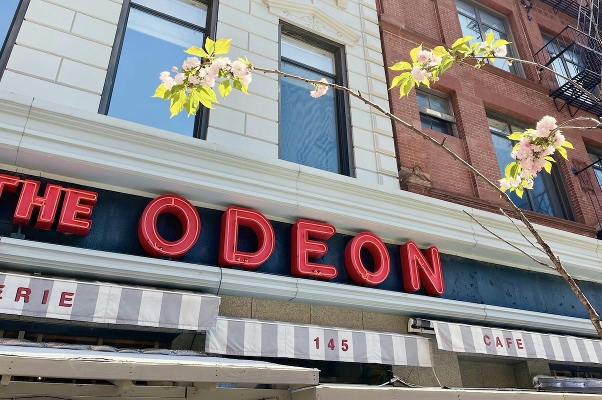 Outside one of NYC's literary haunts. | Photo courtesy of The Odeon