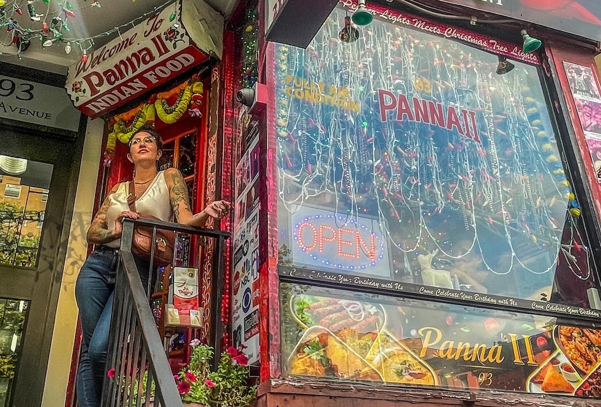 Enjoy the endless lights and great food at this iconic East Village spot. | Photo courtesy of Panna II Garden