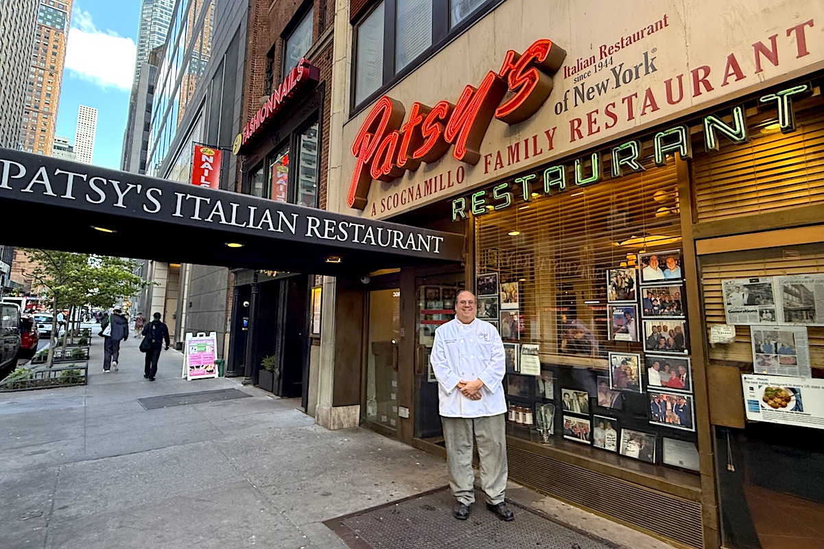Head to this popular red sauce restaurant in NYC. | Photo courtesy of Patsy’s Italian Restaurant