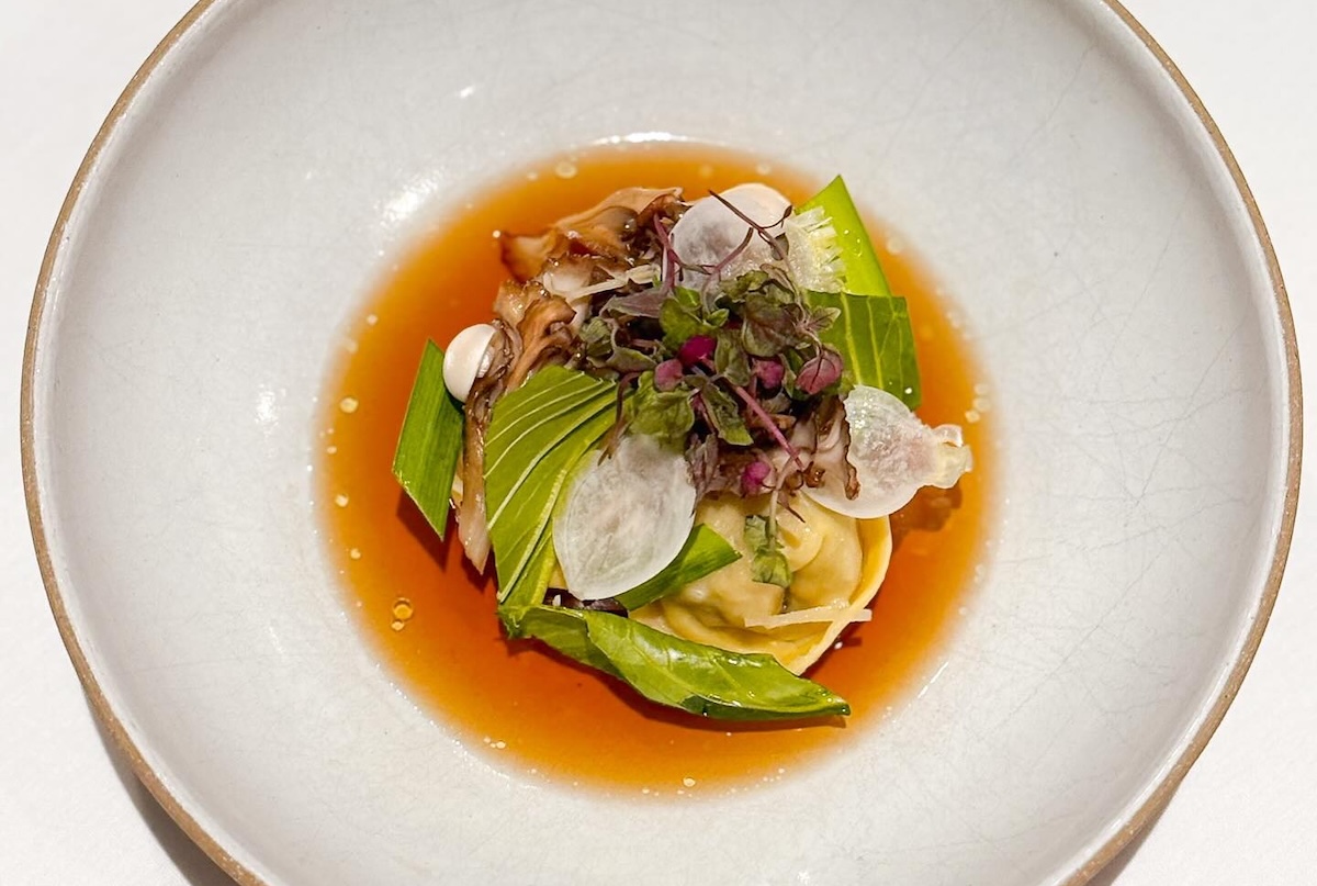 Pork dumplings with mushroom and bok choy. | Photo courtesy of Gramercy Tavern