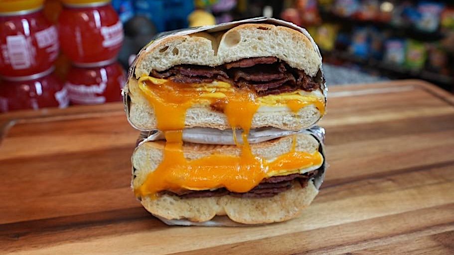 Piles of bacon and melty cheese make the perfect BEC. | Photo courtesy of Prospect Park Deli