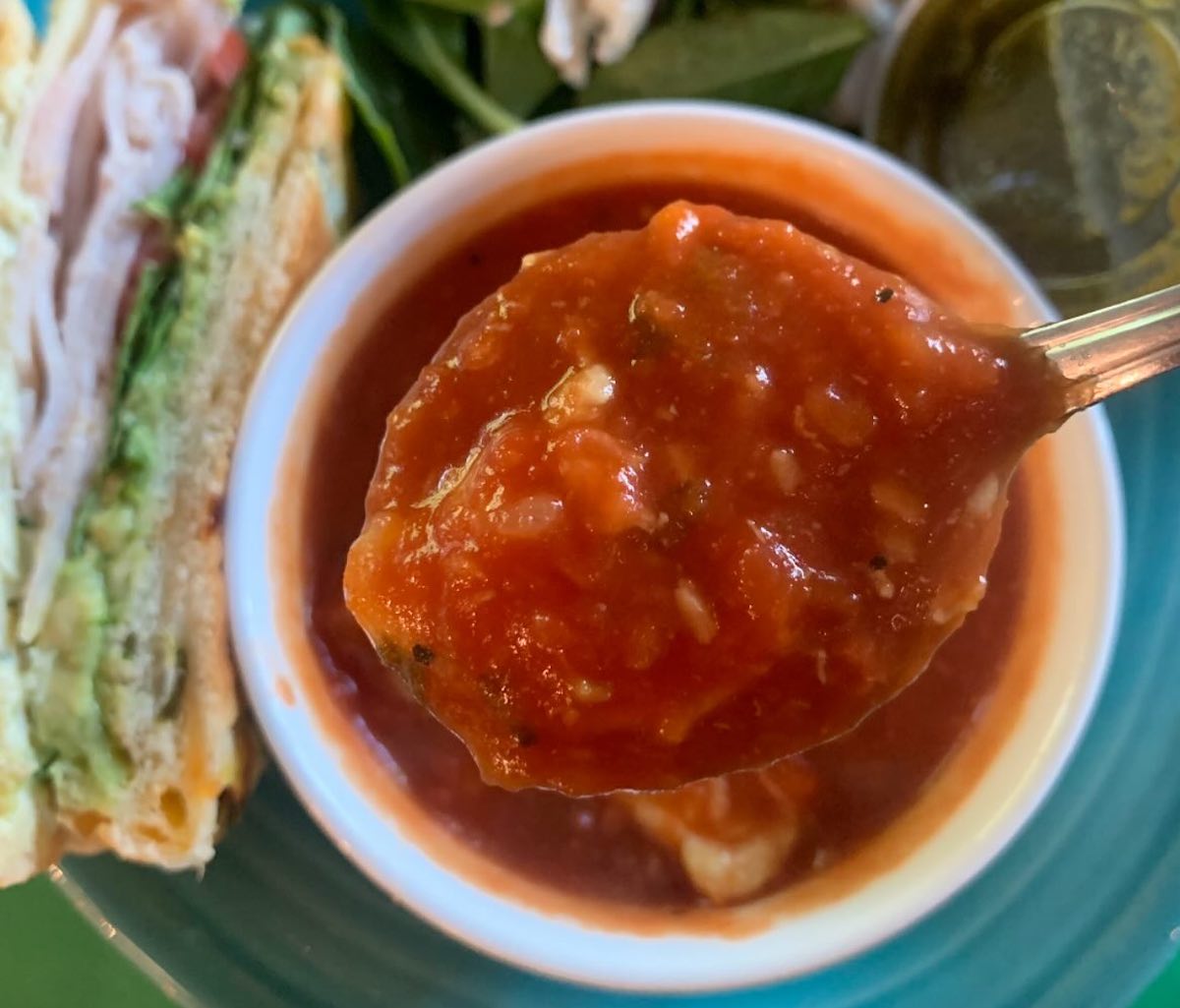 A spoonful, with a sandwich and salad at Souper Jenny. | Photo by Souper Jenny