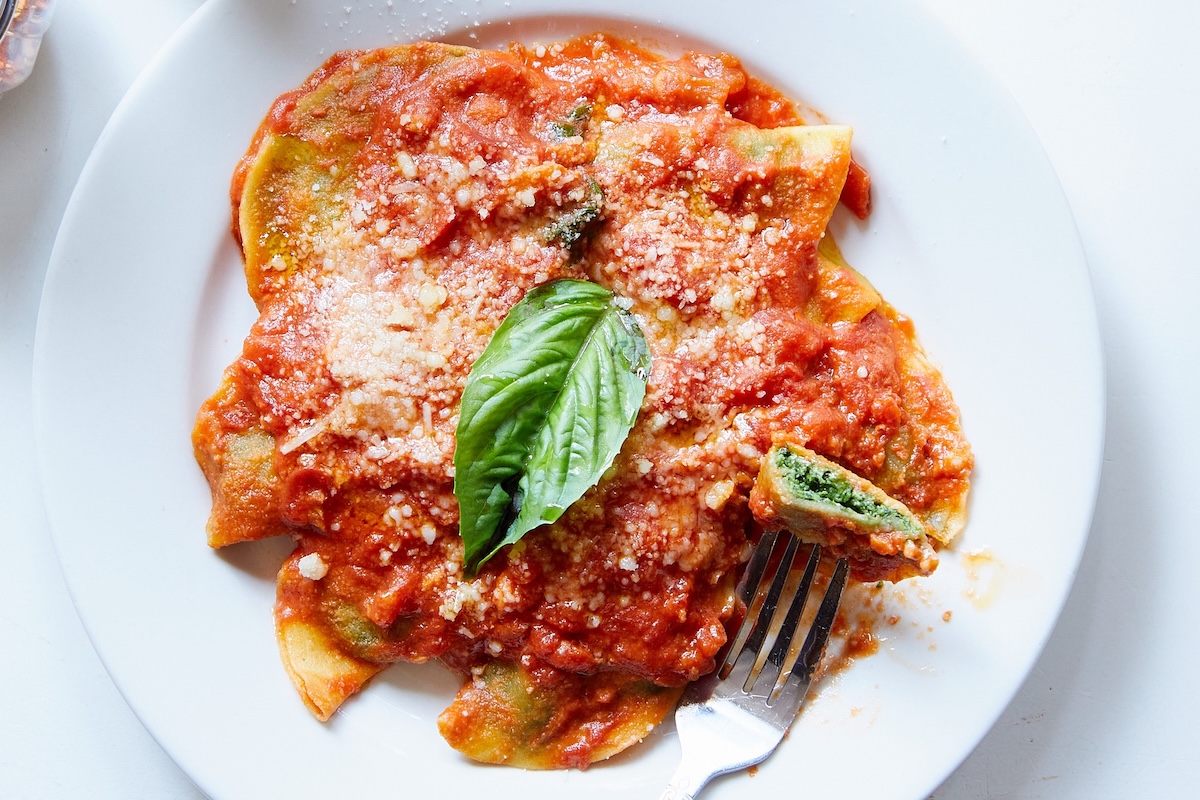 A classic Spinach & Ricotta Ravioli special. | Photo courtesy of Franks Restaurant