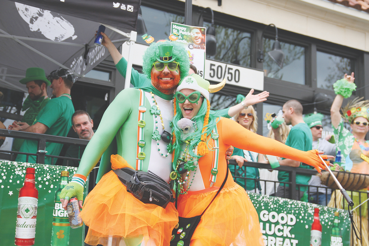 Dallasites get into the spirit of St. Paddy's Day at the Lower Greenville Block Party. | Photo by Lower Greenville Block Party