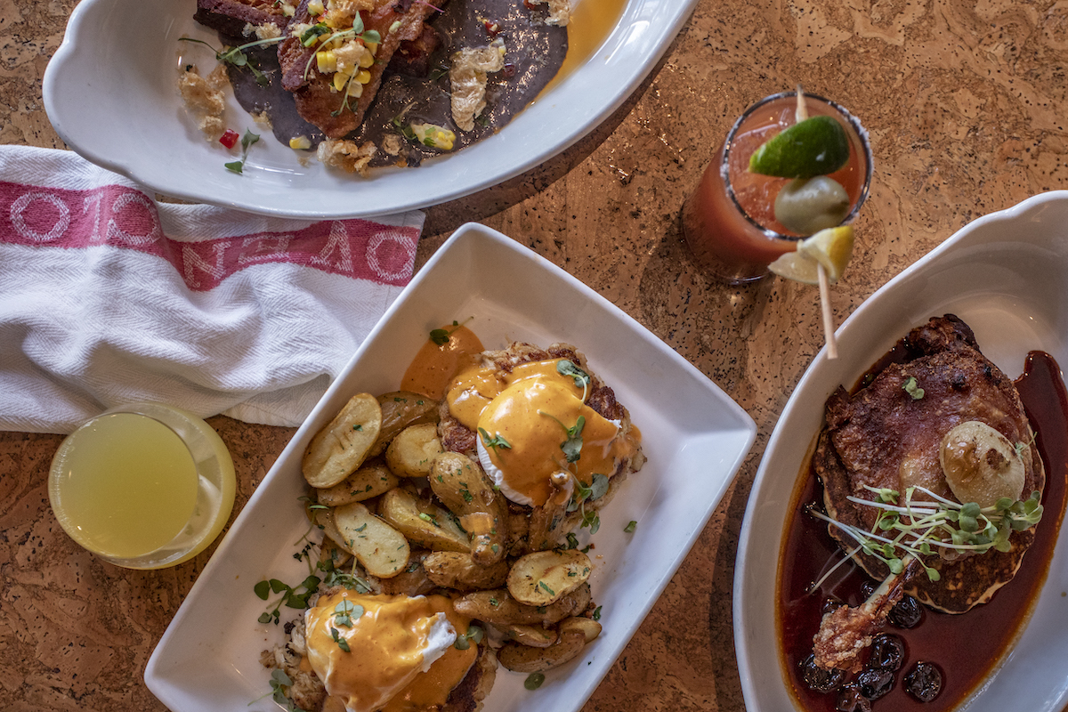 Brunch dishes and cocktails at TWO urban licks. | Photo by Heidi Harris