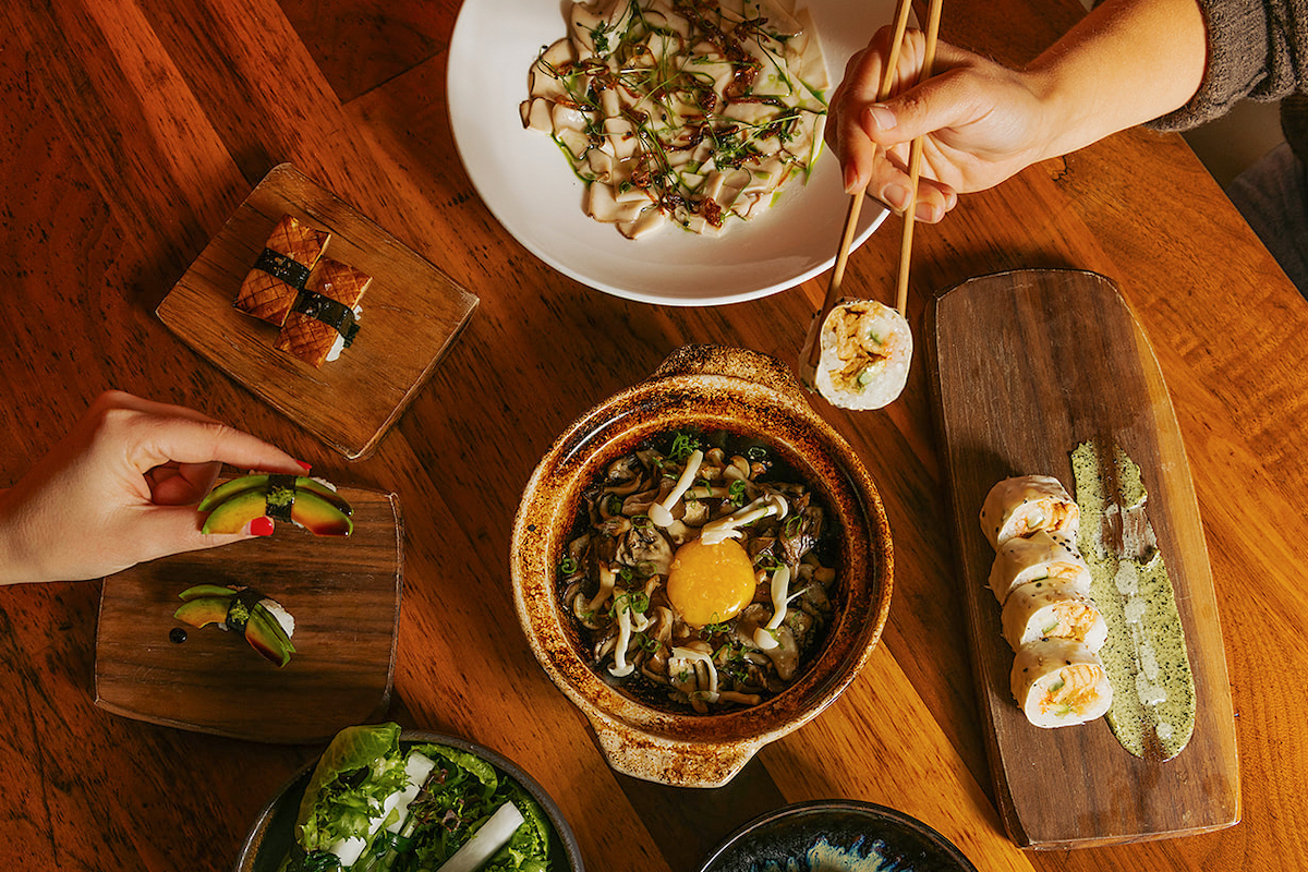 Uchi - DiningOut A spread of rolls, nigiri, and signature plates at Uchi. | Photo by Brock Dupont