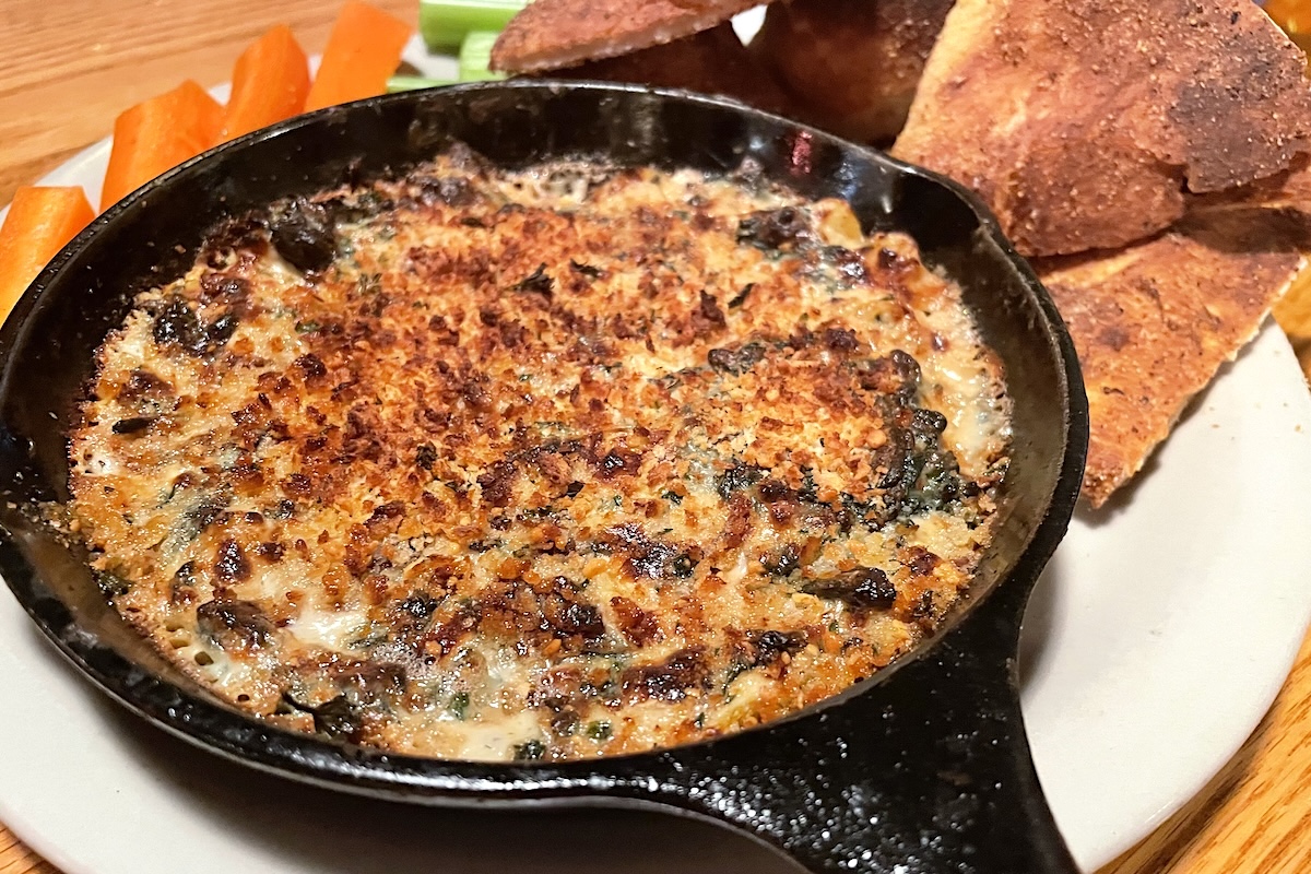 Vine Street Pub makes a great spinach and artichoke dip to go with its craft beer. | Photo by Ruth Tobias