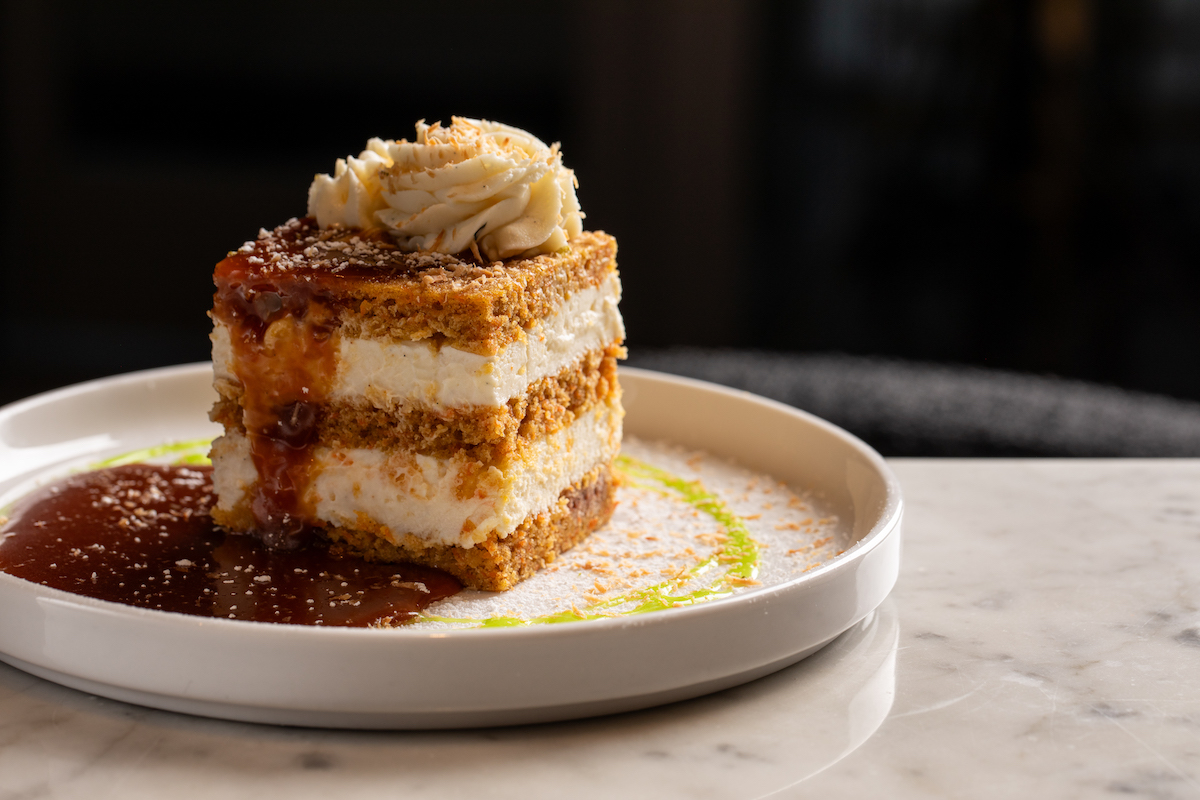 White chocolate carrot cake at Atlantic Ocean. | Photo by Madelynne Grace