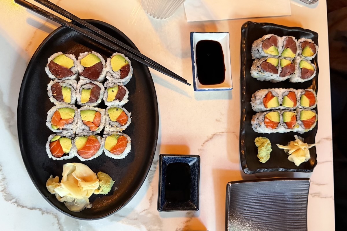 Tuna avocado and salmon avocado rolls at Zest Sushi | Photo by Hope Henningsen