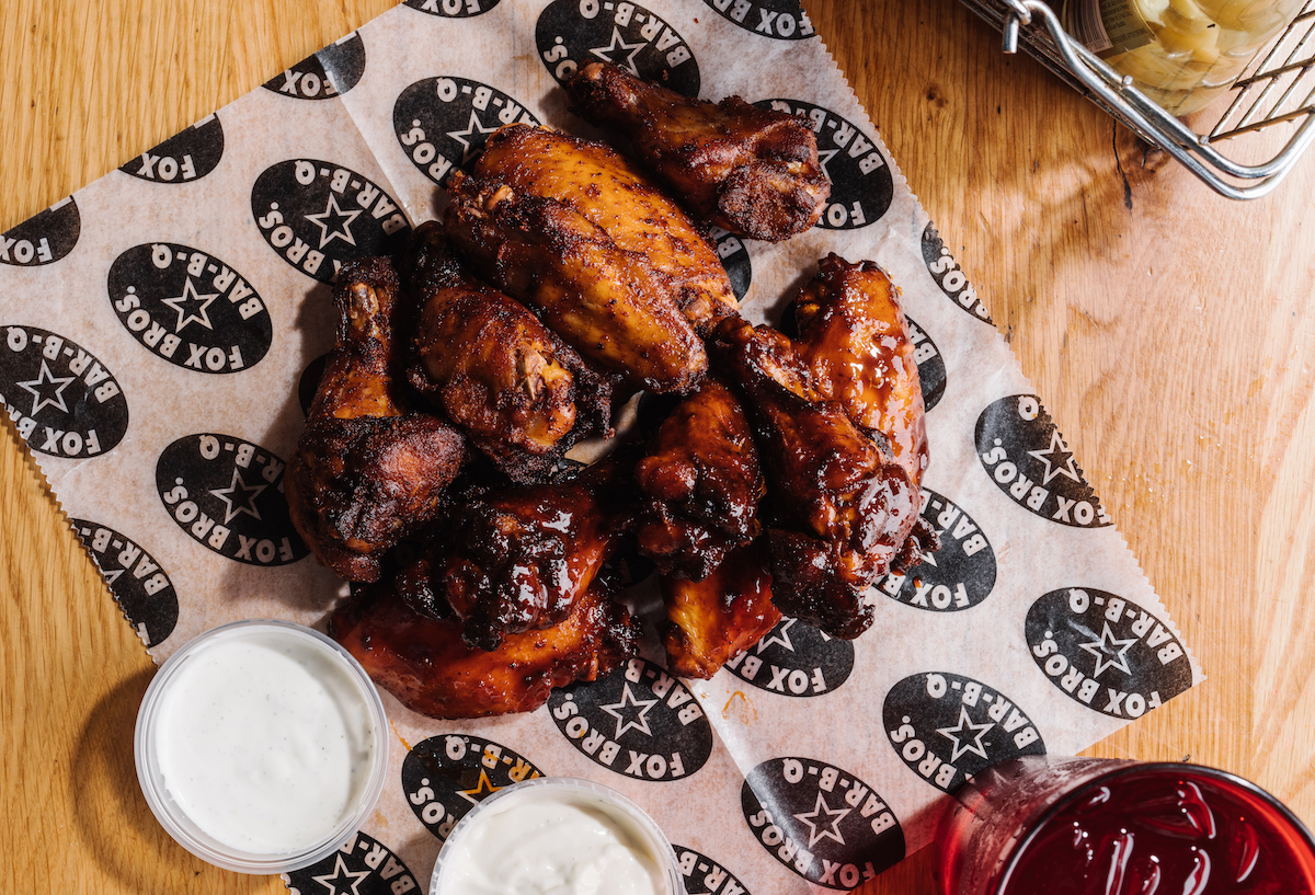 Hickory-smoked wings at Fox Bros. BBQ. | Photo by Fox Bros. BBQ