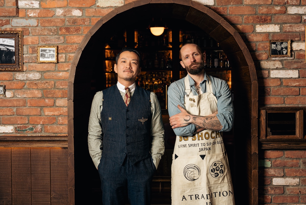 Steve Schneider and his partner Shingo Gokan at Sip and Guzzle in NYC. | Photo by Andrea Grujic