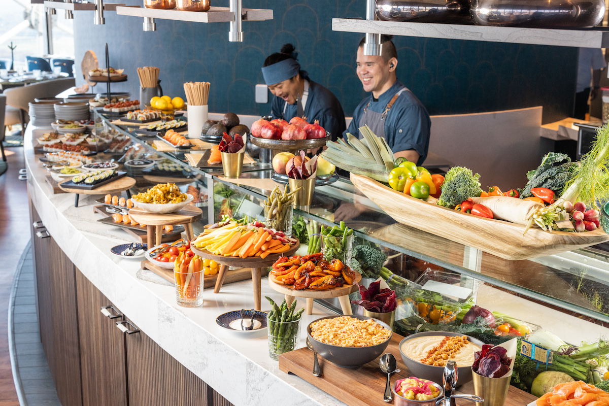 The buffet spread at Crown Block. | Photo by Kathy Tran