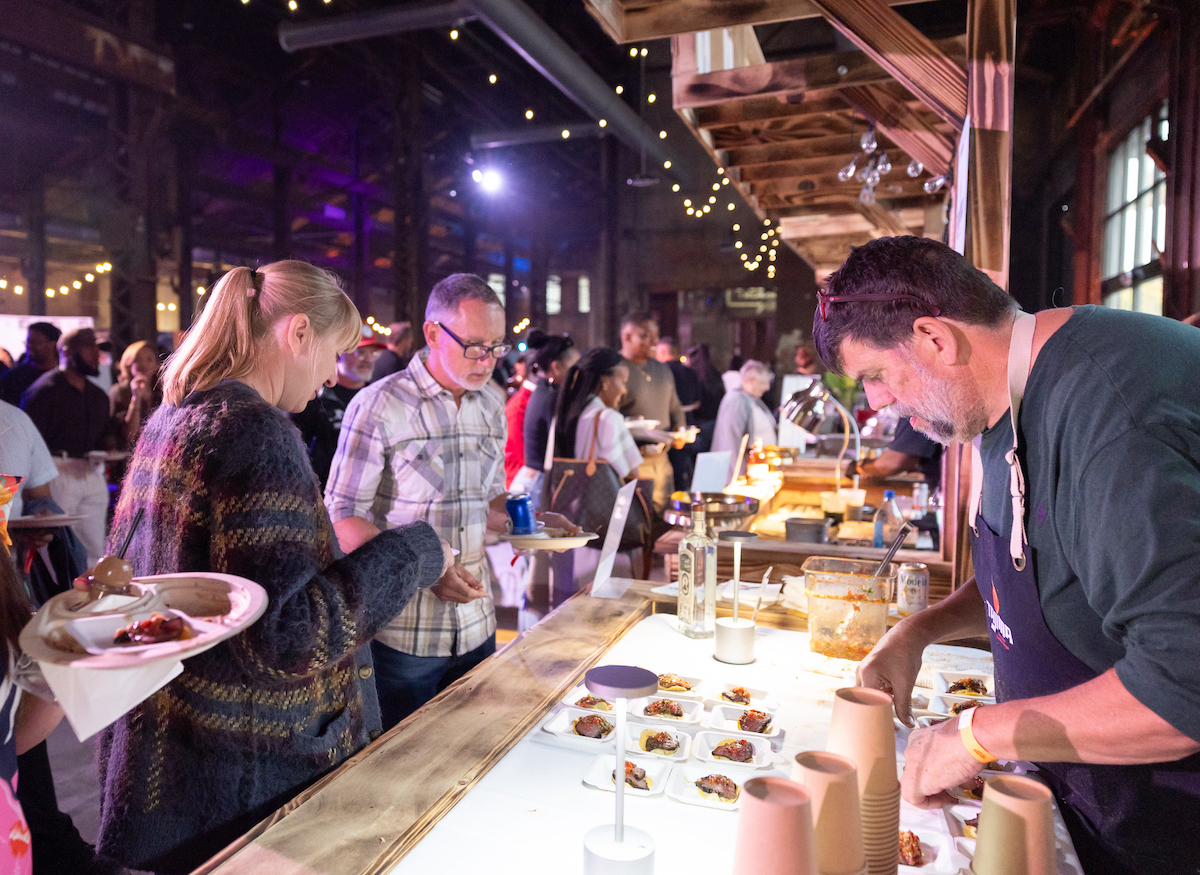 Kevin Rathbun - DiningOut Kevin Rathbun serving up his chipotle roasted wagyu tri tip tostada at RARE Atlanta. | Photo by Addison Hill Photo