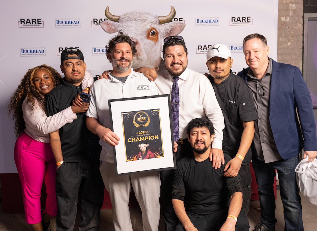Arnette's Chop Shop - DiningOut The Arnette's Chop Shop team celebrate their win at RARE Atlanta. | Photo by Addison Hill Photo