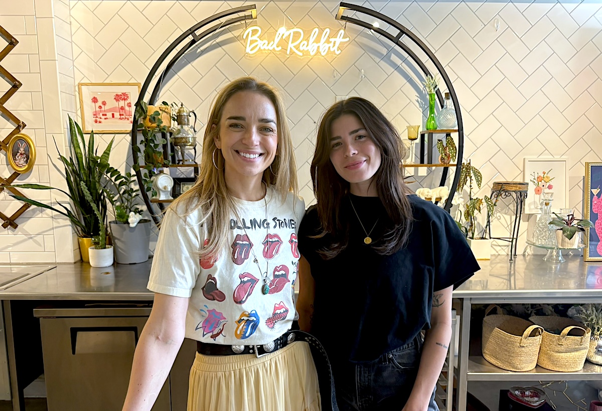 Taylor O’Doherty (left) and Jolene Main (right) own Bad Rabbit Coffee. | Photo by Sara Rosenthal
