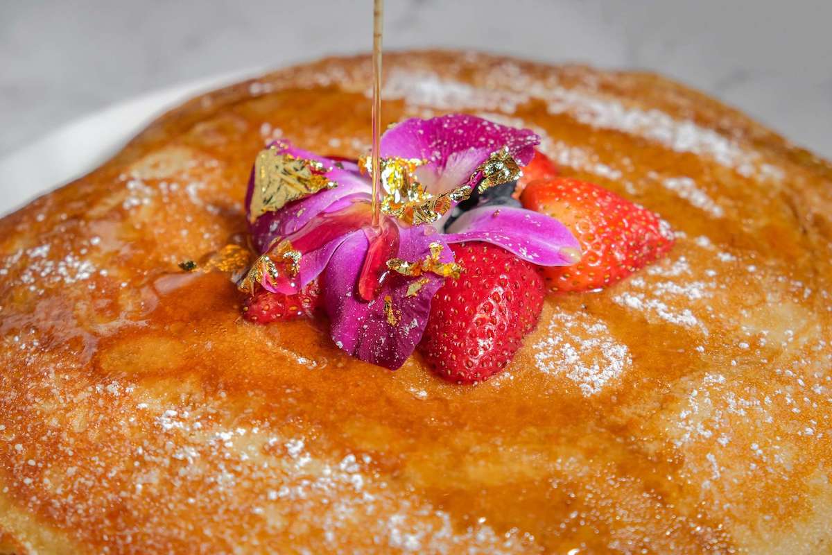 The 24-karat gold pancake at Breakfast at Barney's. | Photo by Breakfast at Barney's
