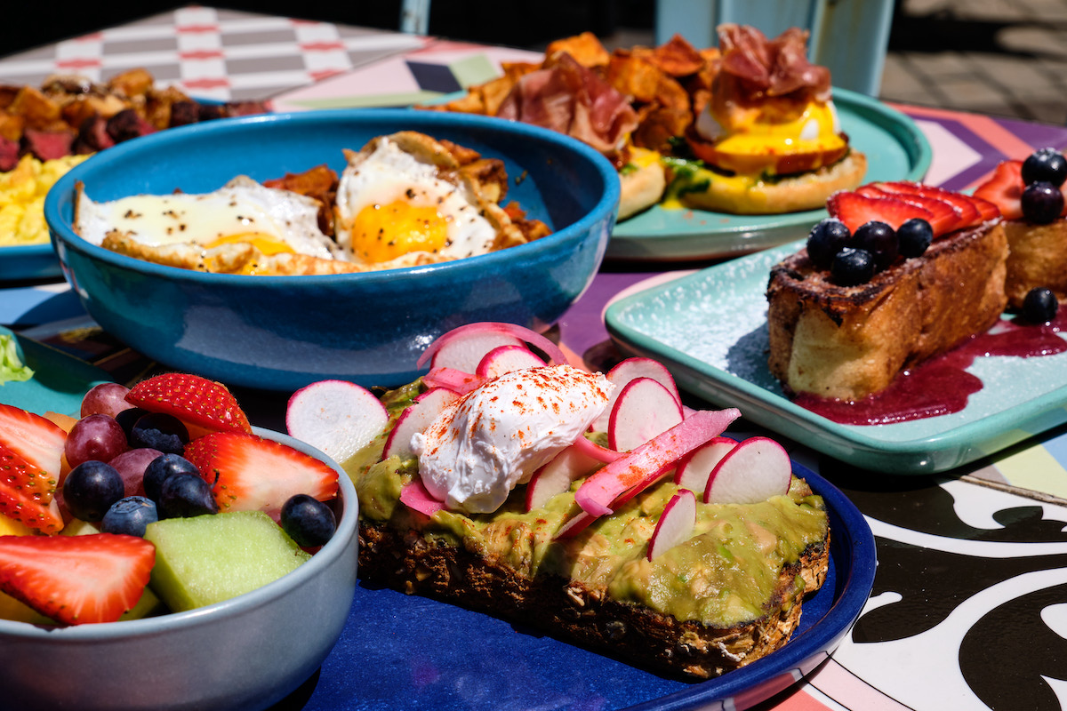 A spread of brunch dishes and cocktails at Buena Vida Tapas Bar. | Photo by Brandon Amato