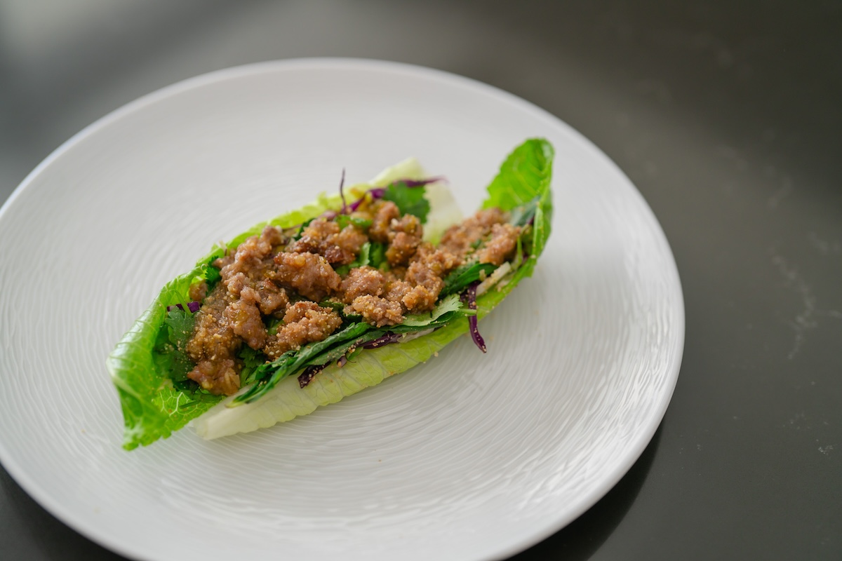 Chefn It Cooking Show Denver Colorado_Lon Symensma_Tarah Runco_Larb Salad Lettuce Cup_Credit Behind the Apron Media_01 - DiningOut Learn to make these tasty Larb Salad Lettuce Cups. | Photo by Behind the Apron Media