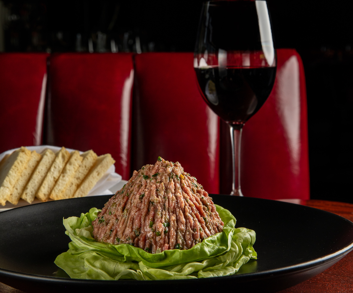 Steak tartare parisienne at Chops and Lobster Bar. | Photo by Madelynne Ross, Bites and Bevs Media