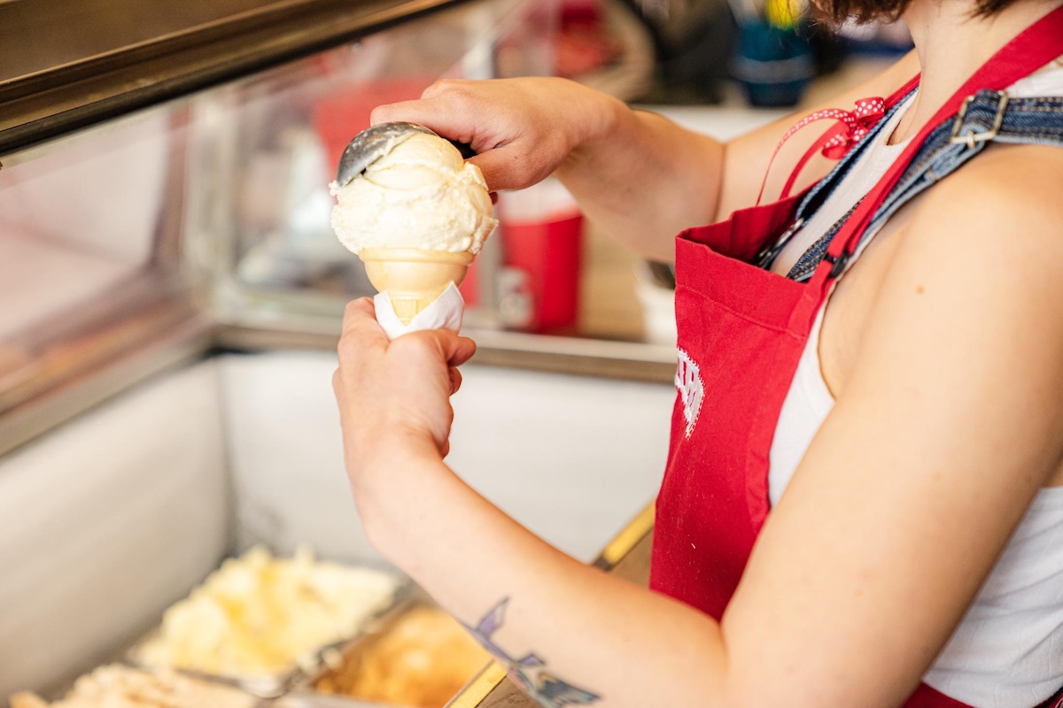 Churn sells handmade ice cream and nostalgic candies in a space attached to its neighbor, the Windsor. | Photo courtesy of Churn 