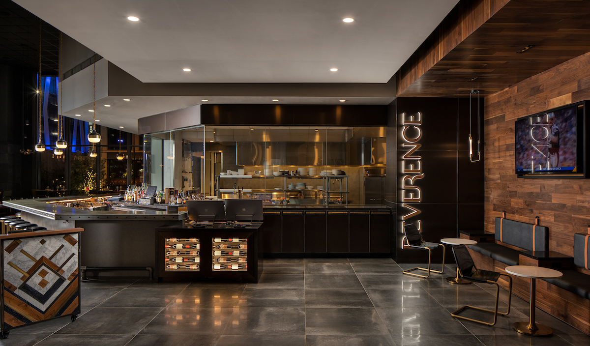 The dining room at Reverence inside the Epicurean Hotel. | Photo by Reverence