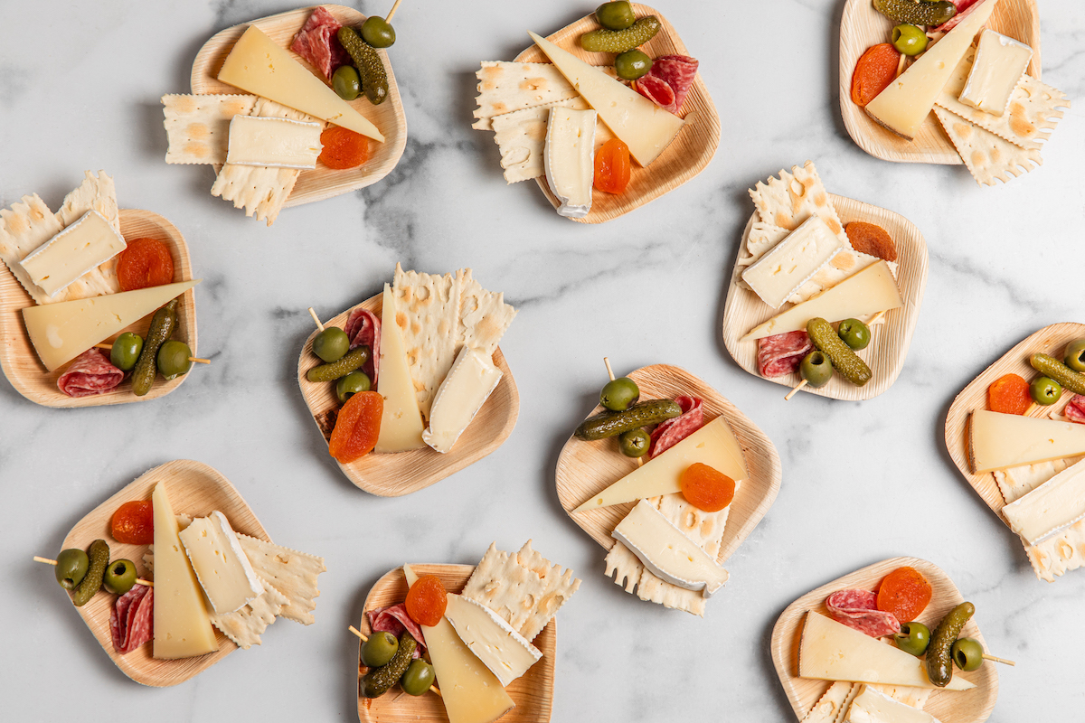 Individual meat and cheese samples at GRAZE HTX. | Photo by Becca Wright