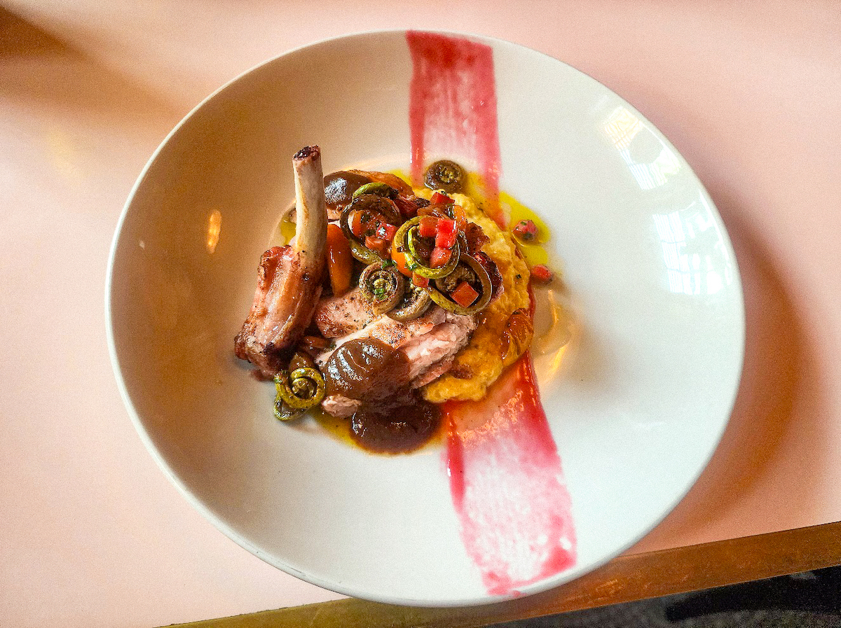 Grilled porkchop at Tiny Lou’s at Hotel Clermont. | Photo by Tiny Lou's