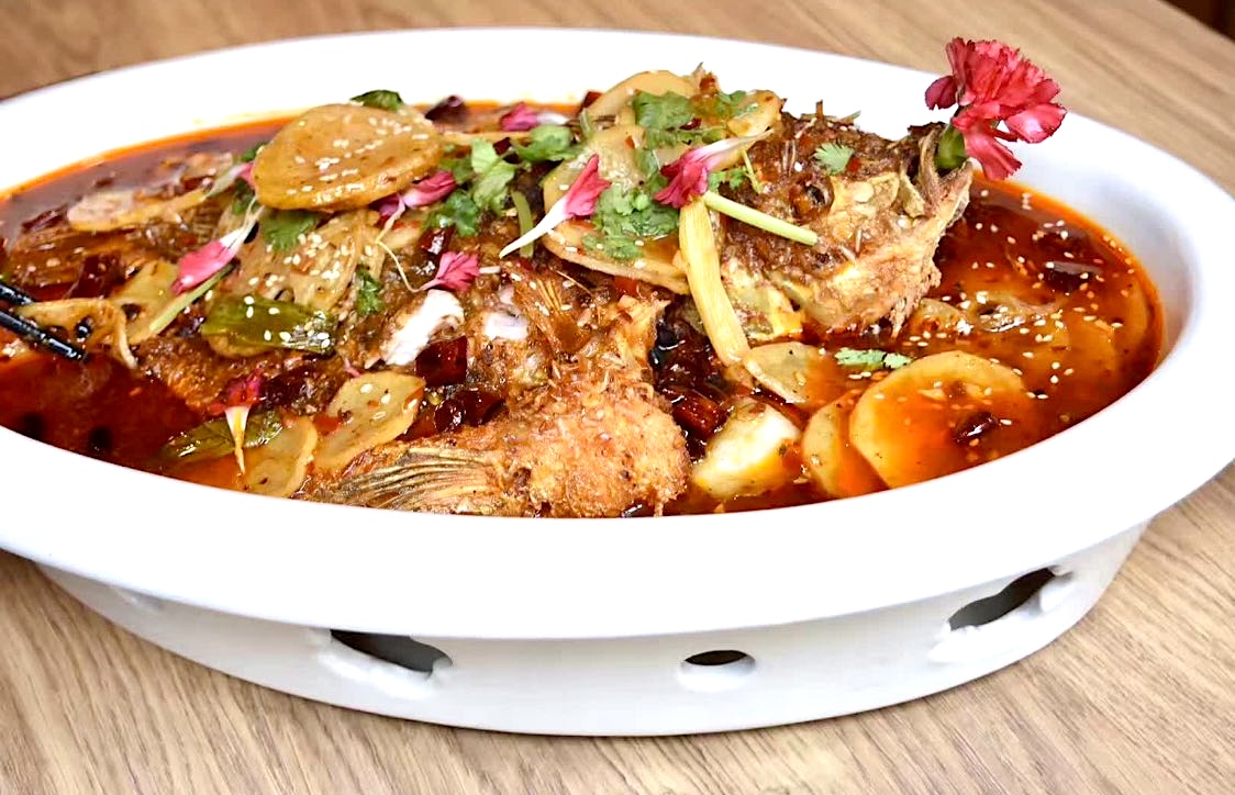 A whole Sichuan fish. | Photo courtesy of Hui Restaurant and Bar